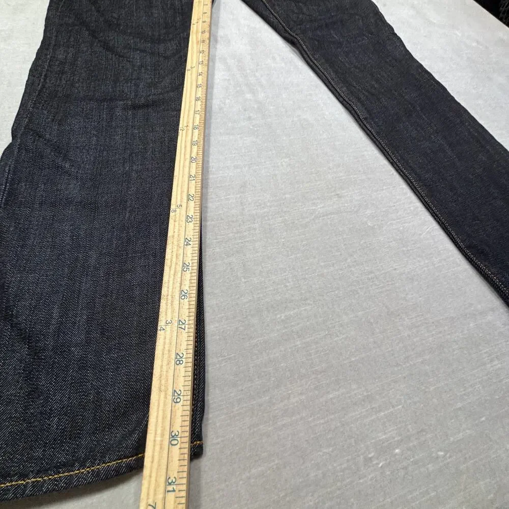 J.Crew The Driggs Mens Slim‎ Fit Dark Wash Denim Jeans 32x32 Urban Edgy Grunge